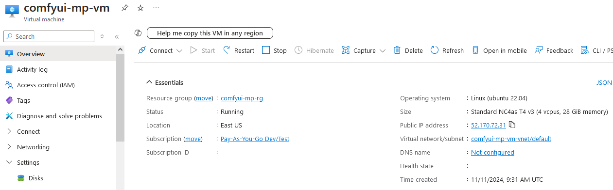 /img/azure/comfyui-vm/vm-overview.png