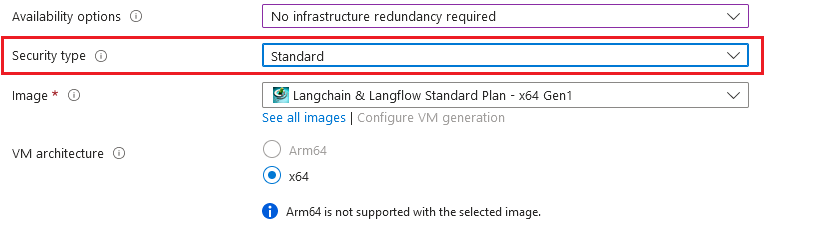 /img/azure/langchain-langflow-vm/standard-security-type.png