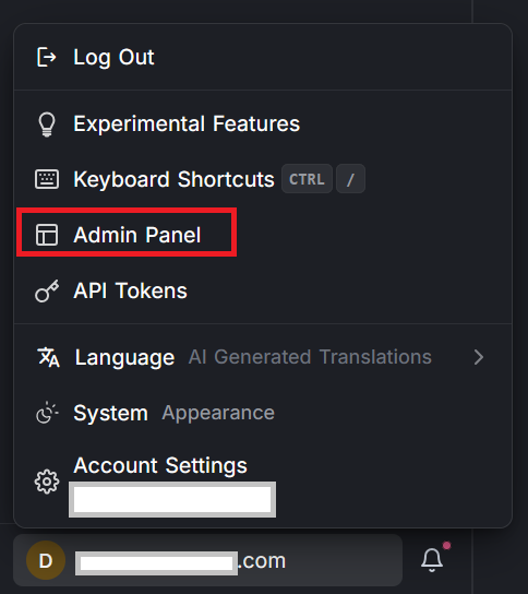 /img/azure/nocodb/select-admin-panel.png