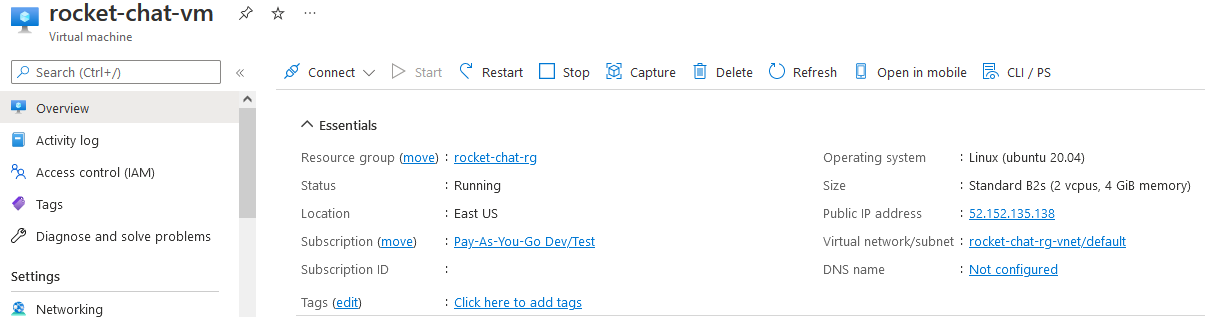 /img/azure/rocket-chat/vm-overview.png